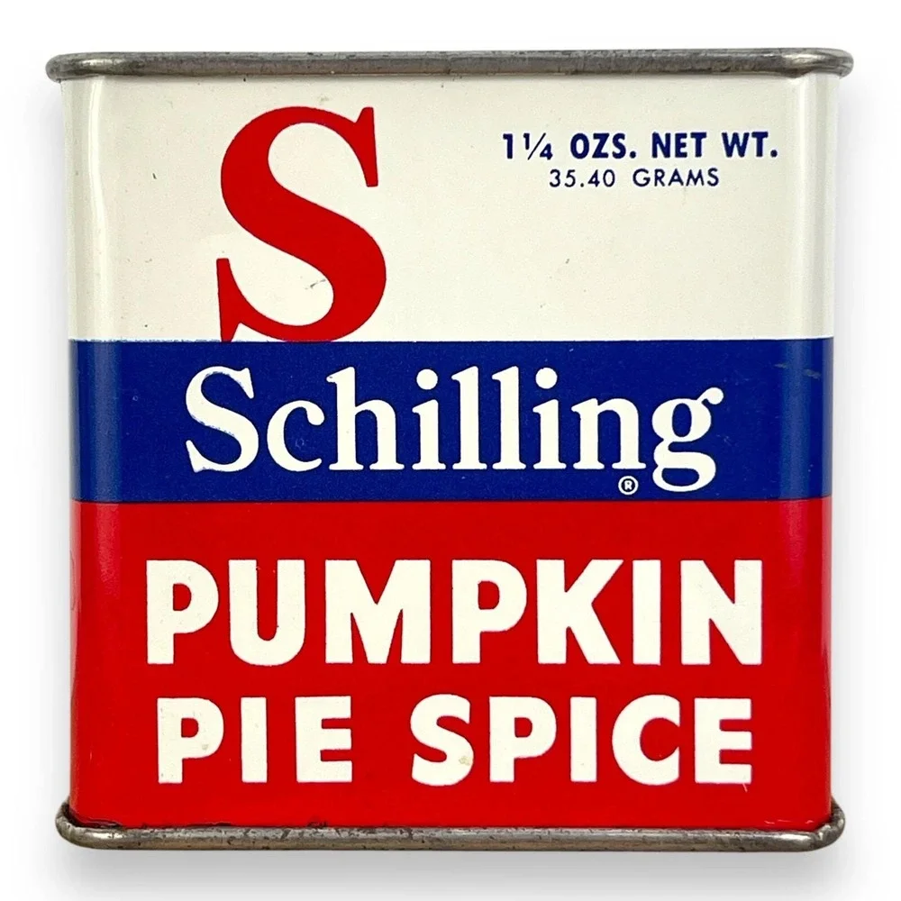 Schilling Vintage Spice Tin - Pumpkin Pie Spice - 1 1/4 oz‎ Vintage Made In USA